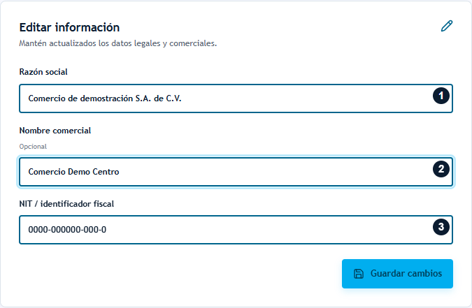 Mi empresa: razón social, nombre comercial e identificador fiscal completos Mi empresa: razón social, nombre comercial e identificador fiscal completos
