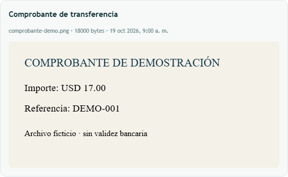 Comparar el comprobante de transferencia con el pedido Comparar el comprobante de transferencia con el pedido
