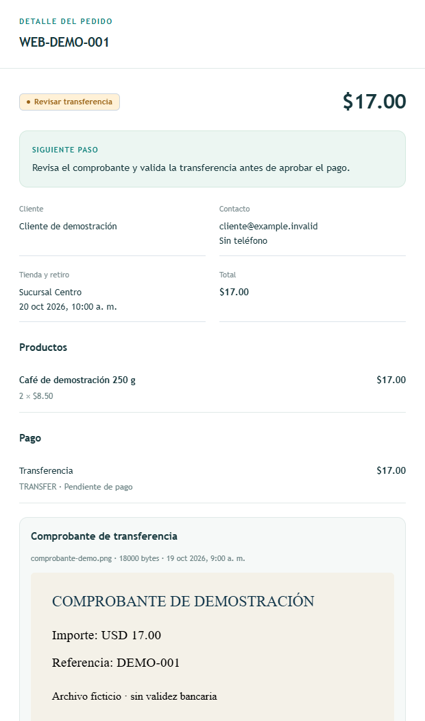 Revisar cliente retiro productos y pago Revisar cliente retiro productos y pago